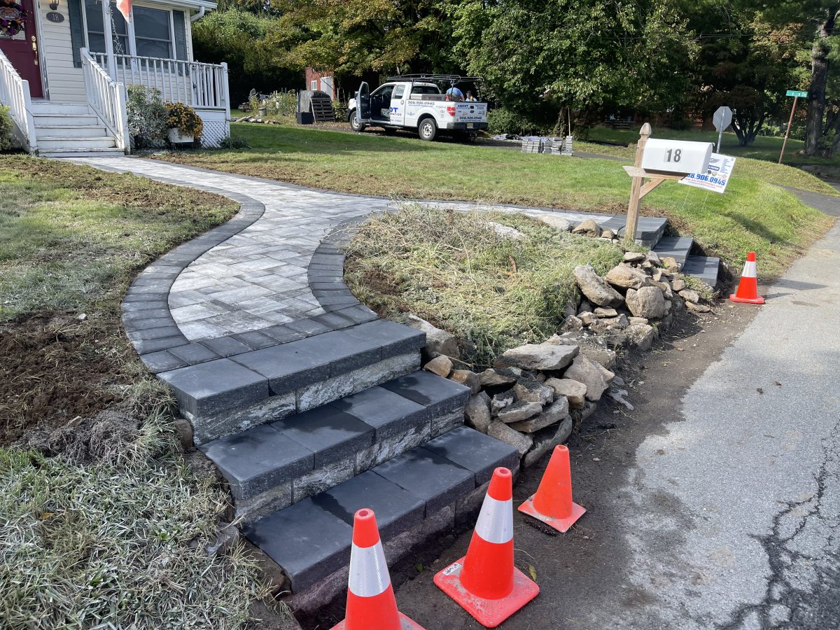 Paver Walkway and Step Installation in Morris County